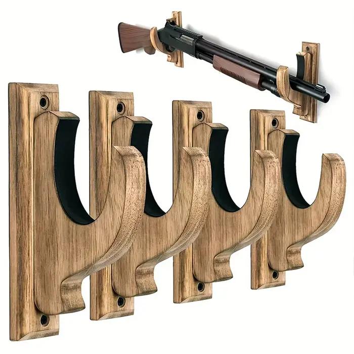 Support mural en bois massif pour pistolet