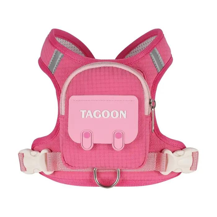 Harnais pour chien avec sac à dos et laisse - Gilet de voyage pour animaux de compagnie avec sac de rangement amovible