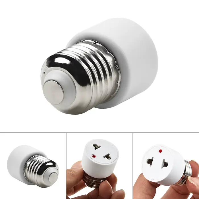 1pc vente chaude pratique blanc E27 prise porte-ampoule luminaire ampoule Base adaptateur lampe doui
