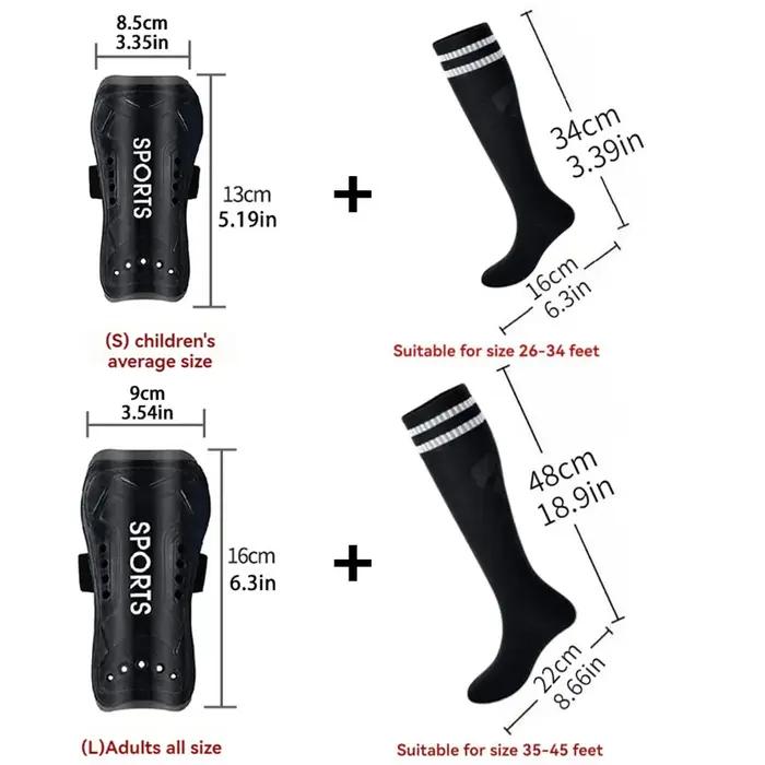 Loogdeel-Planche de protection du tibia de football, ensemble de chaussettes de sport, chaussettes c