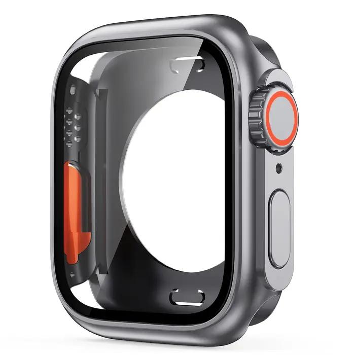 Film de protection PC avant-arrière pour Apple Watch 40mm 41mm 44mm 45mm, protection HD transparente et privée, pour les occasions spéciales et quotidiennes