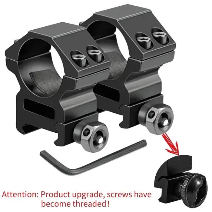 Anneaux de montage pour lunettes de chasse avec rails Picatinny 11 mm et 20 mm pour tubes de 25.4 mm et 30 mm support de lampe torche tactique occasions de chasse
