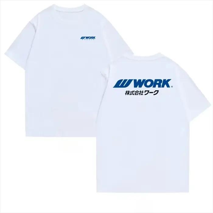 Travail d'été à manches courtes classique roue course sponsor vêtements jante voiture mode T-shirt modifié