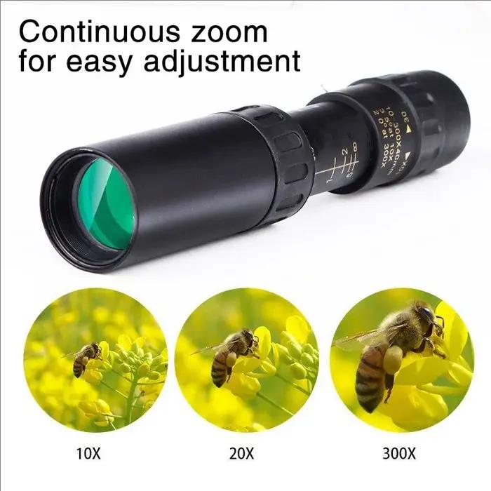 Télescope longue portée 10-300x vision nocturne portable pour photographie et chasse de nuit