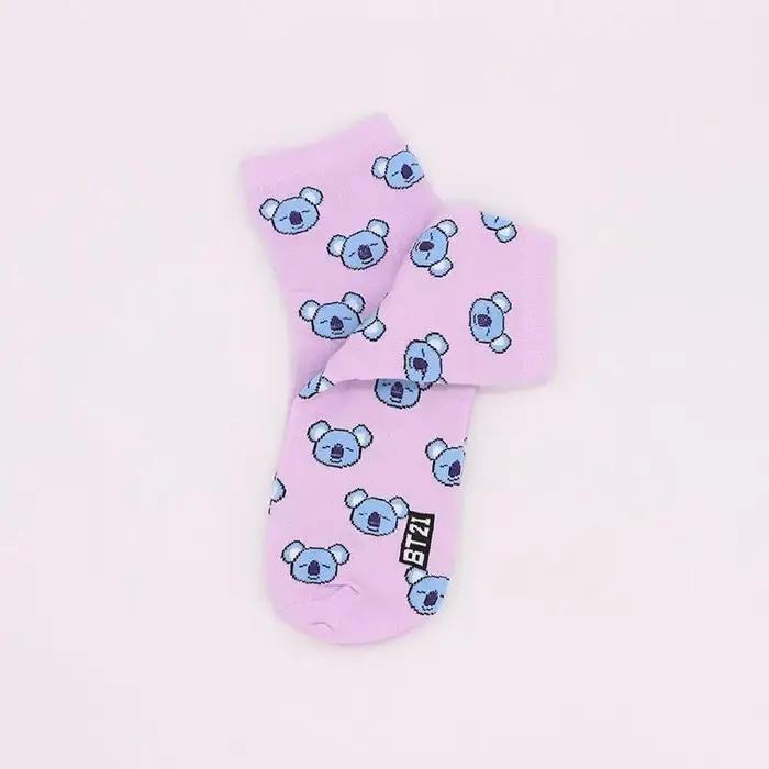 Chaussettes mi-mollet BT21 Koya RJ Cooky Shooky Tata, dessin animé créatif, combed cotton chaudes pour couple, cosplay, dessins animés films et télévision, accessoire mode automne hiver