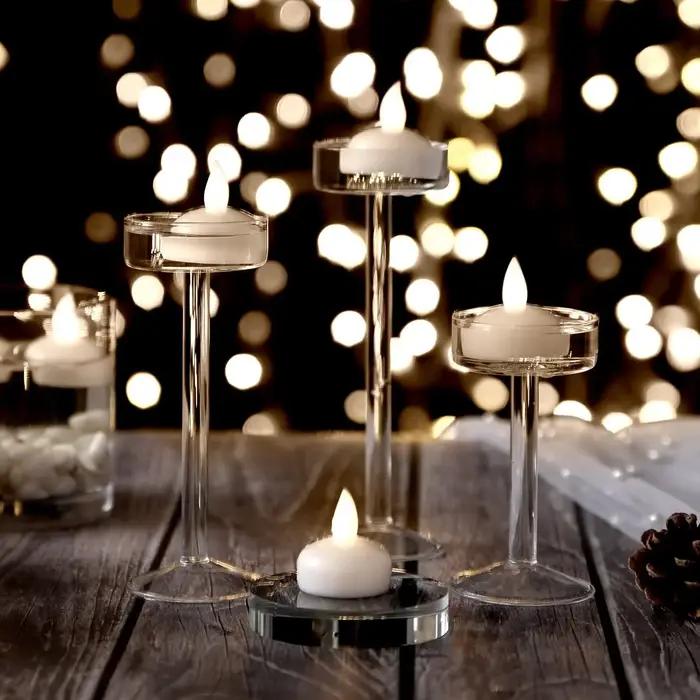 2-48 pièces bougie chauffe-plat LED flottante Flicke