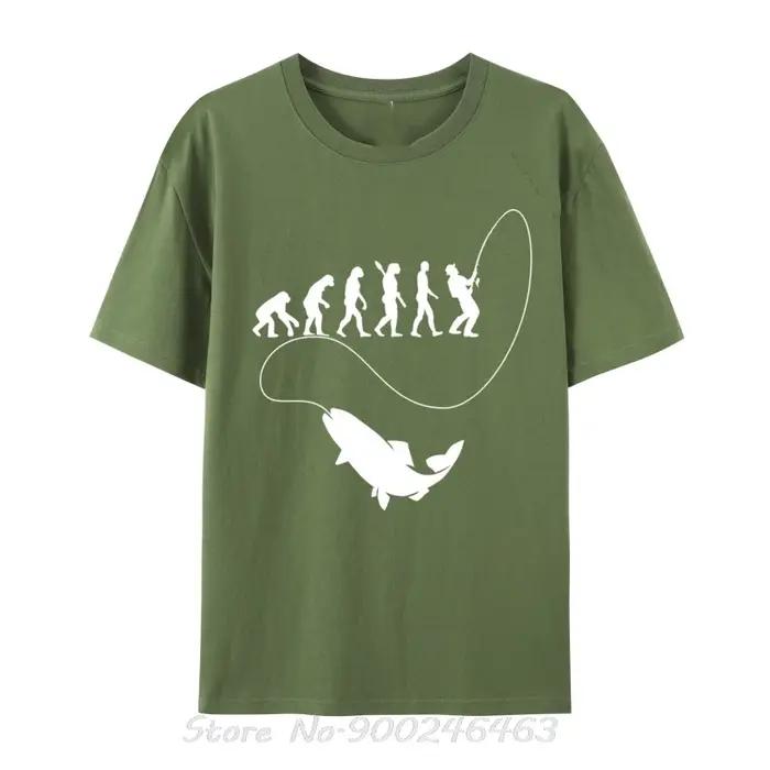 Pêcheur pêche évolution pêcheur poisson évolution pêche Cool travail jour hommes T-Shirt unisexe coton T-Shirt Fitness t-shirts