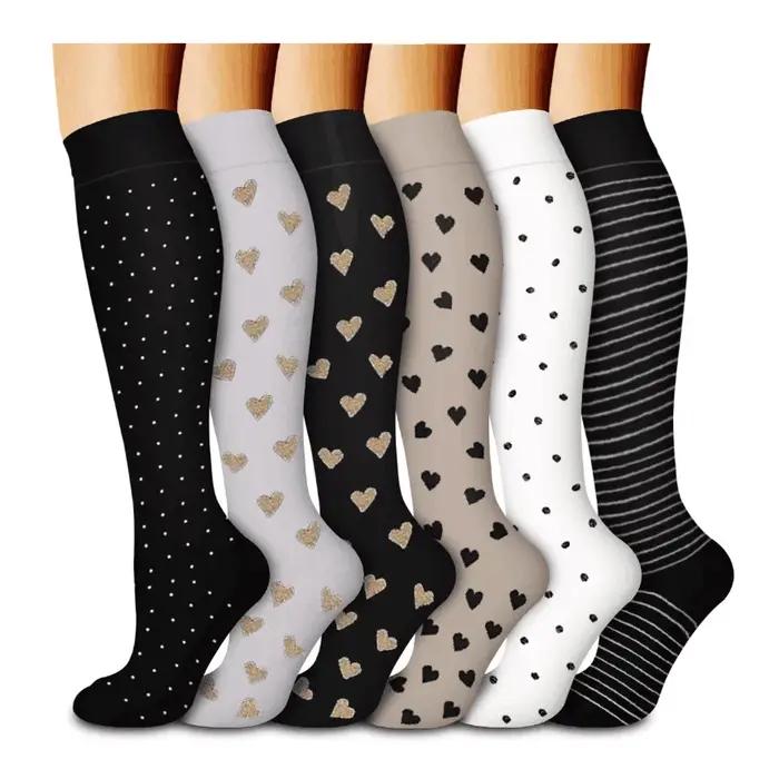 Chaussettes de compression Animal Fruit pour hommes femmes running infirmières sport 6 paires