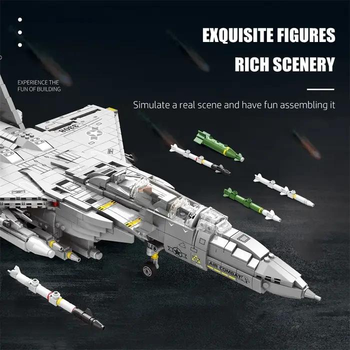 Avion de combat militaire F-15E blocs de construction grands modèles armés pour adultes occasions spéciales modélisme technologie aérospatiale jouets garçons