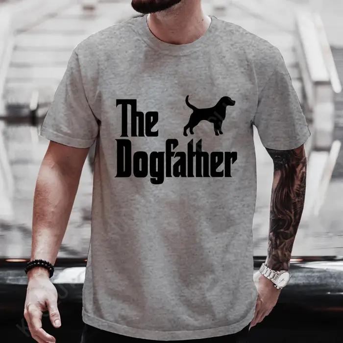 T-shirt à manches courtes pour homme design amusant lettres motif hauts décontractés pour les pères occasions spéciales tout au long de l'année