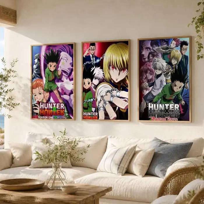 Affiche Fantasy Anime H-Hunter x Hunter Décoration Murale Polyvalente HD Imperméable Auto-Adhésive Occasions Spéciales