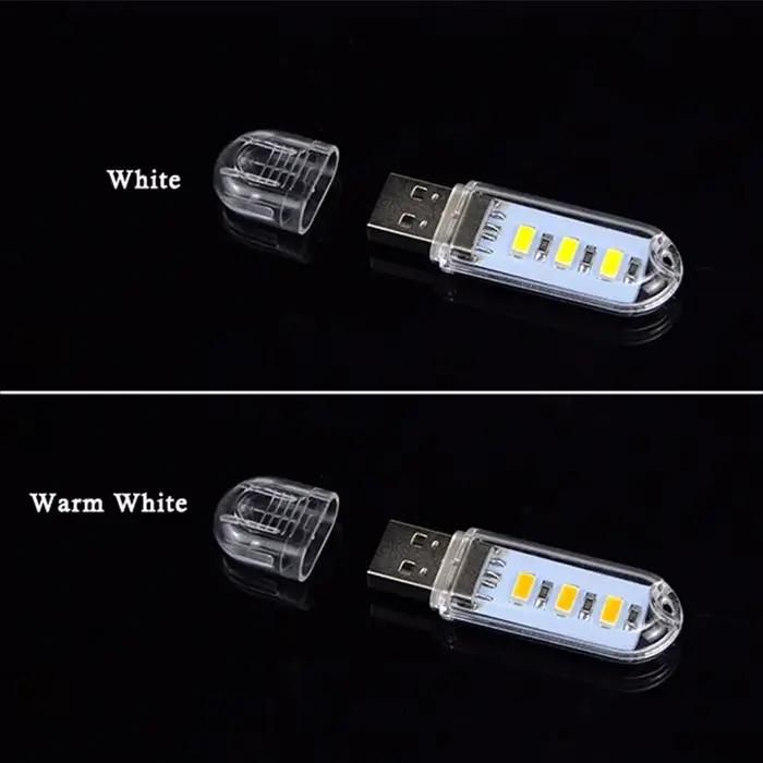 Mini USB LED livre lumière Ultra lumineux lampe de lecture SMD LED ampoule veilleuse pour batterie e
