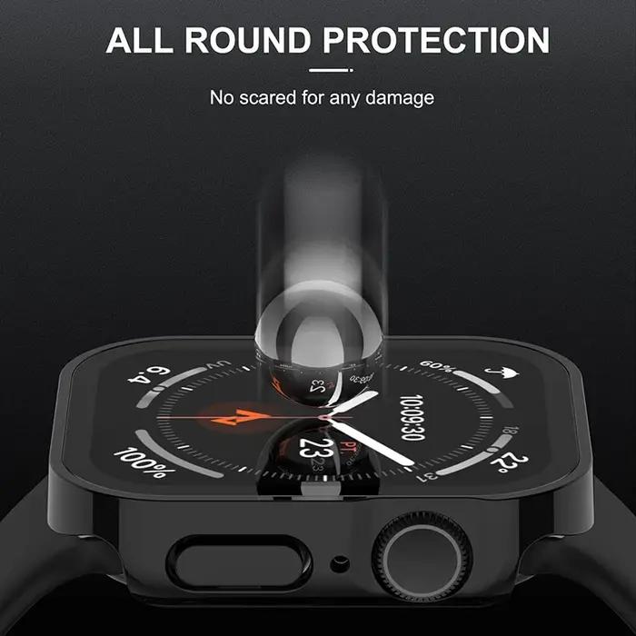 Étui étanche pour Apple Watch 7 8 9 45/41mm protecteur écran trempé iWatch SE 6 40/44mm Ultra 49mm