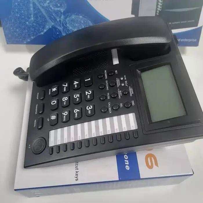 Téléphone professionnel VinTelecom PABX / Téléphone avec identification de l'appelant / Téléphone PBX multifonctionnel avancé - Couleur noire - NEUF