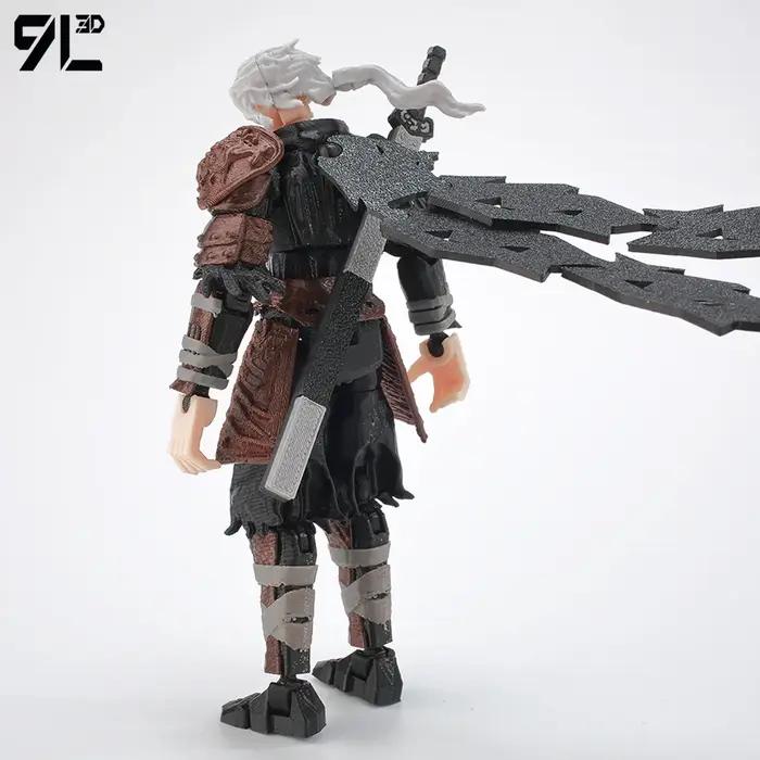 Figurine de collection Heroic Warrior Lucky Dummy 13, samouraï 9L3D avec accessoire épée et articulations mobiles