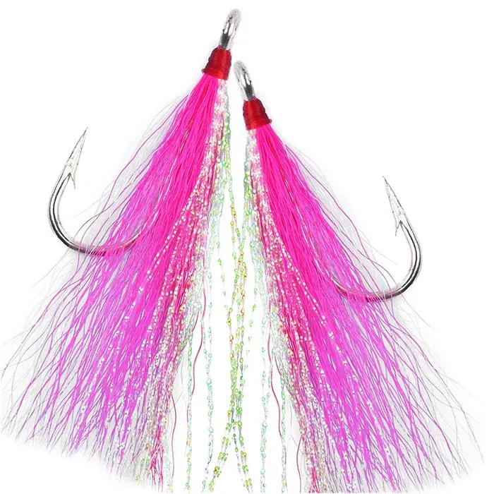 8 pièces/4 pièces Bucktail Teasers crochet de pêche leurres