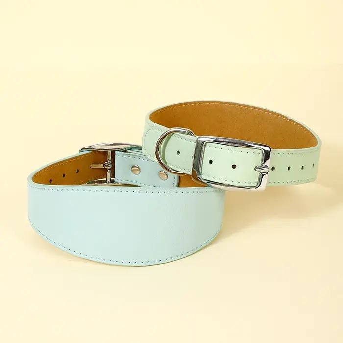 Collier lévrier italien/Whippet, large et doux, laisse pour animaux de compagnie, support rembourré, uni