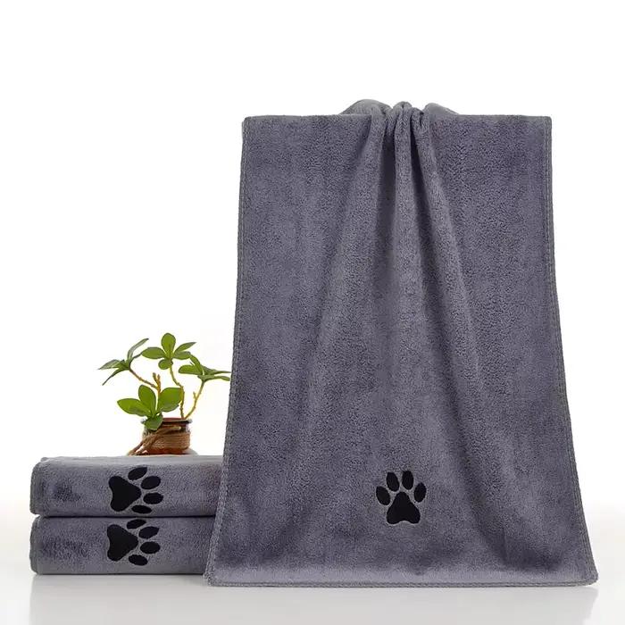 Serviette de bain pour animaux de compagnie, douce, épaisse et à séchage rapide, pour petit et grand