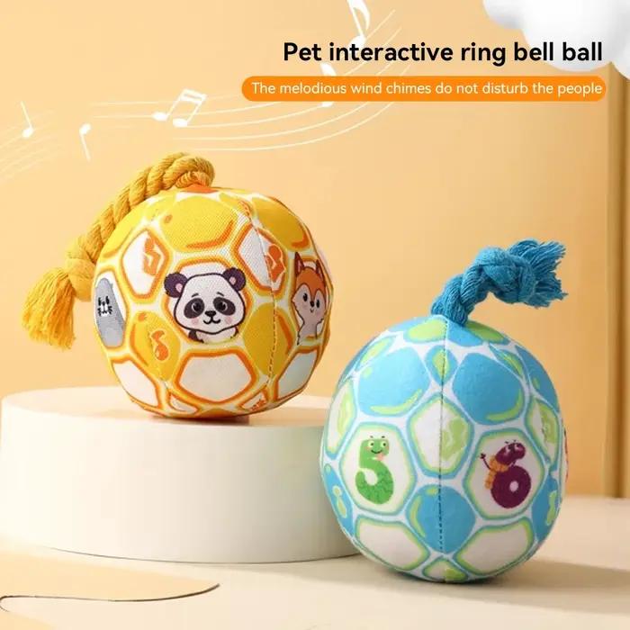 Jouet en peluche résistant aux morsures avec nœud de corde et cloche pour chiens grandes races activités extérieures intérieures occasions spéciales