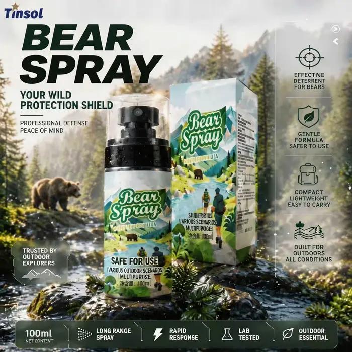 Nouveau 2026 Huile de piment dissuasive non-létale pour chiens et ours 100ml