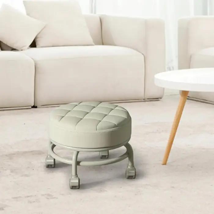 Siège à roulettes bas, roulettes pivotantes universelles robustes, tabouret à langer pour salon, cui
