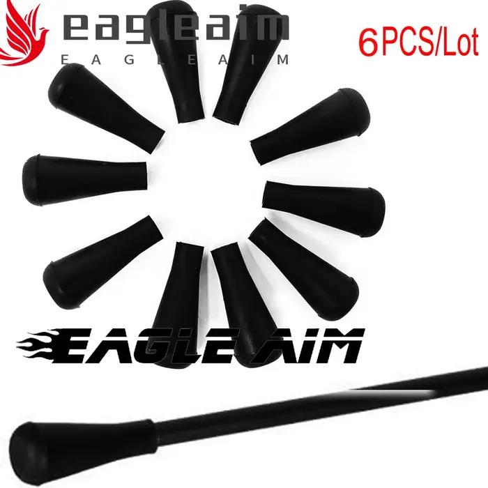 Flèches de sécurité en caoutchouc souple pour la pratique du jeu, flèche de chasse, pointe de flèche de sécurité, diamètre intérieur 7mm, 0.28 pouces, 6 pièces