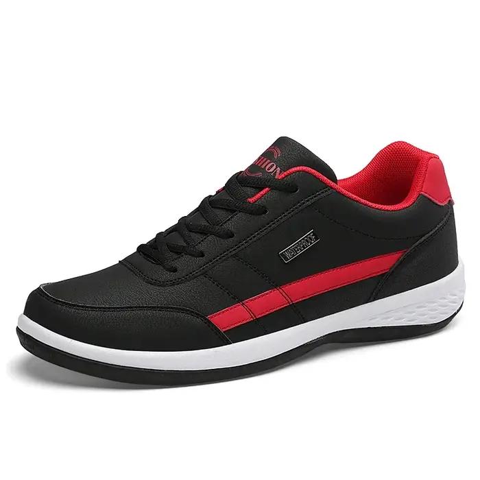 Cuir hommes chaussures baskets tendance