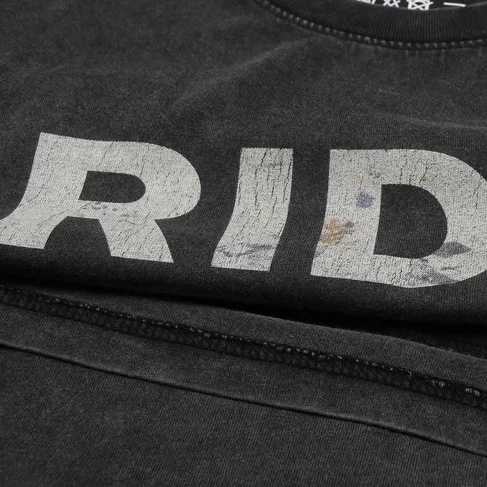 Ride T-Shirt Nowhere Indie Rock Band rétro lavé ample épaule tombante surdimensionné Vintage vêtements coton