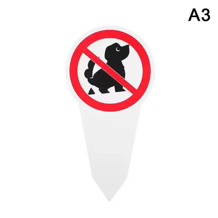 Panneau en plastique « Interdiction de crottes de chien » – Avertissement de propreté pour jardin