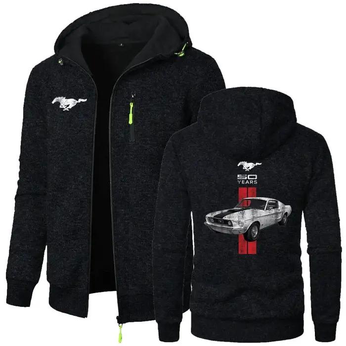 Hommes décontracté sport sweats à capuche 50 ans Mustang voiture vestes