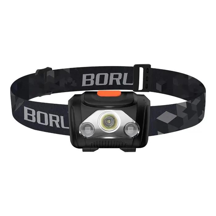 BORUiT H09 LED Mini lampe frontale blanc rouge ABS phare IPX4 étanche tête torche utiliser AAA batterie Fshing chasse