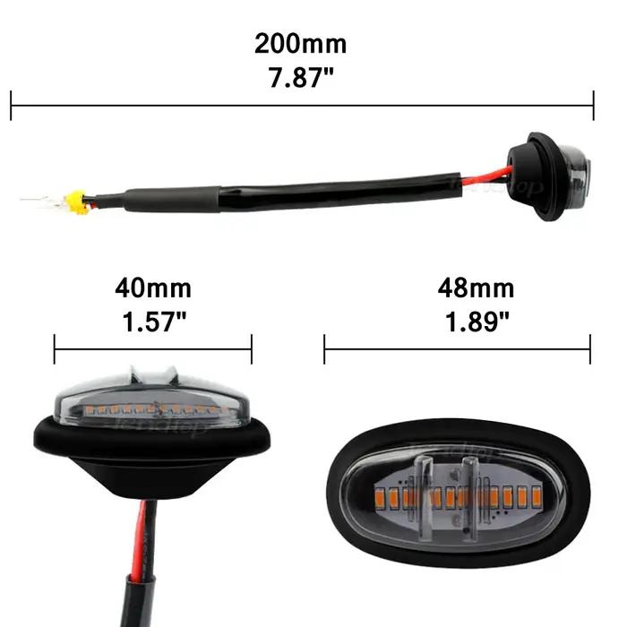 4 pièces LED calandre lampe roue garde-boue LED Signal lumineux ambre fumé voiture évaluations pour