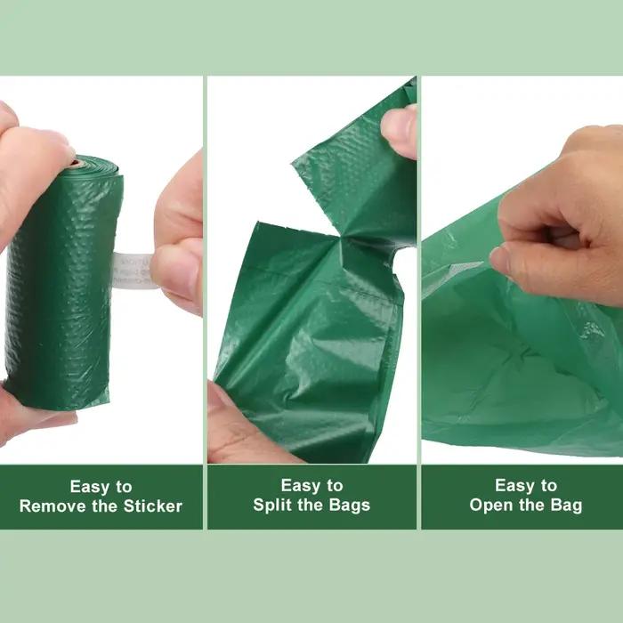 40 pièces/boîte dégradable EPI chien merde sac porte-sac poubelle pour animaux de compagnie en relief