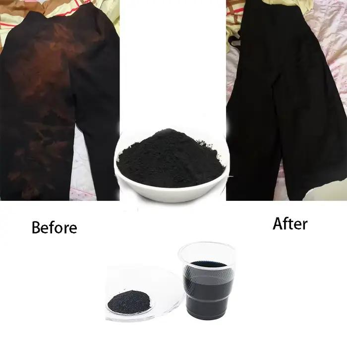 100g noir tissu colorant vêtements reconditionné Agent