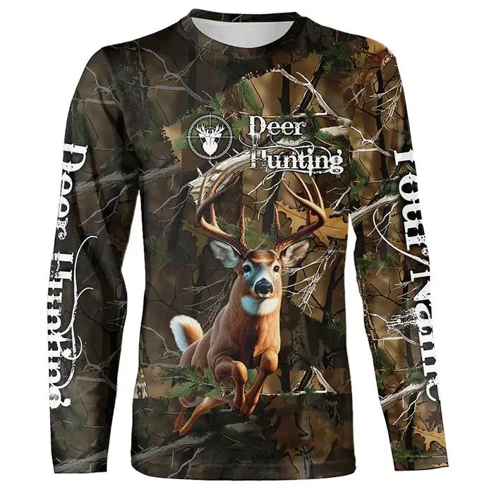 Camo chasse animaux sanglier hommes T-Shirt impression 3D Sport à manches longues