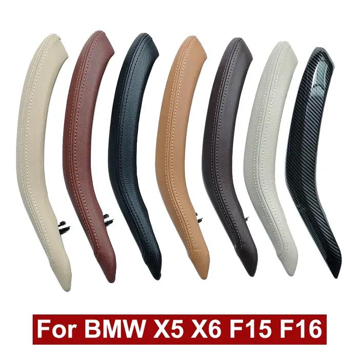 Poignée de porte intérieure améliorée LHD RHD, garniture extérieure en cuir pour BMW X5 X6 F15 F16 2