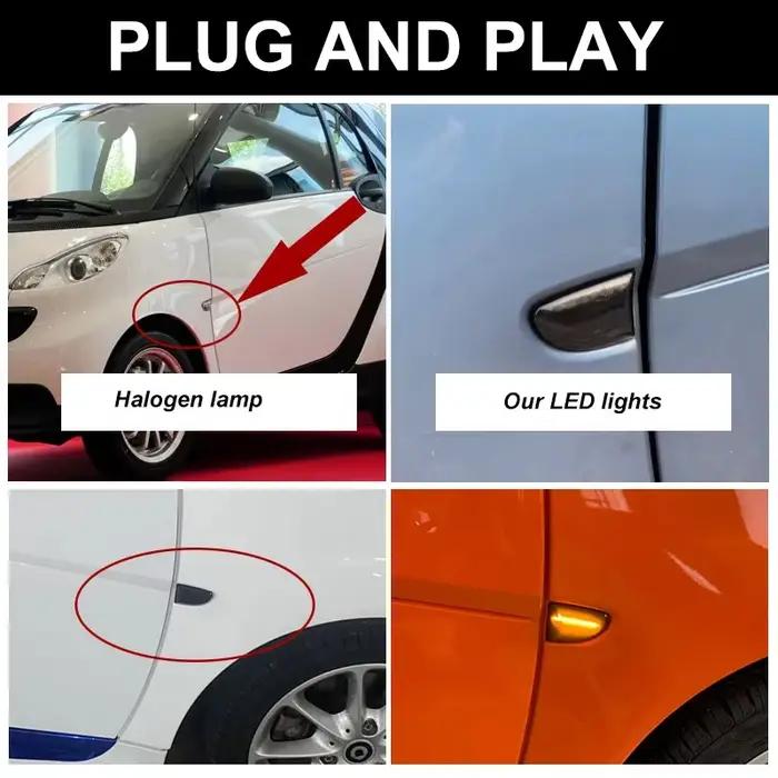2x pour Mercedes Benz Smart Fortwo 451 MK1 & MKII 2007-2015 dynamique LED clignotants séquentiels cl