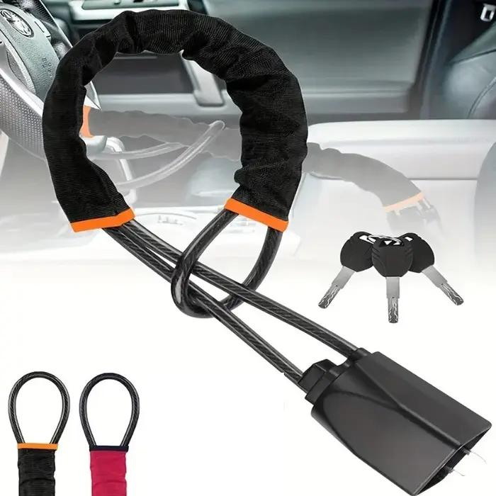 Dispositif antivol universel fer robuste avec boucle de ceinture de sécurité câble en acier pour véhicules et objets personnels protection durable occasions spéciales