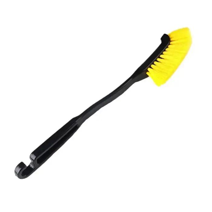 Brosse de jante de roue de voiture, tête incurvée, flexible, camion, moyeu, lavage, livres profonds, nettoyant, outils à main, 1 pièce