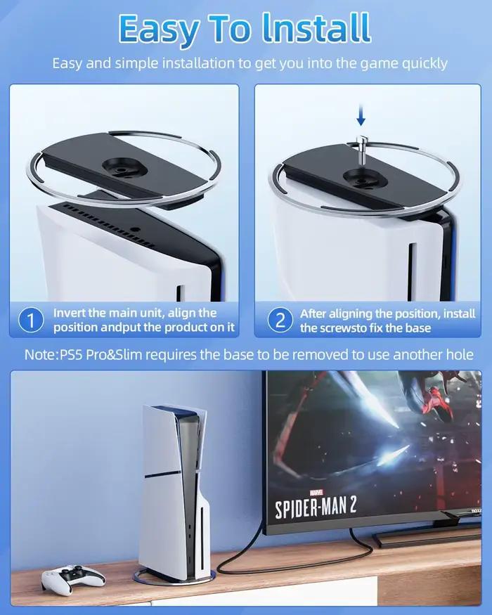 Support Vertical pour Consoles PS5, Playstation 5, accessoires de Base mince pour disque de Console PS5 Pro et numérique, nouveauté 2025