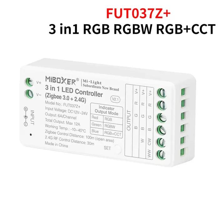 2.4G RF a mené le contrôleur de bande DC12-24V FUT035Z + 2in 1/FUT0ino Z + 3in1 + Zigbee 3.0 pour le