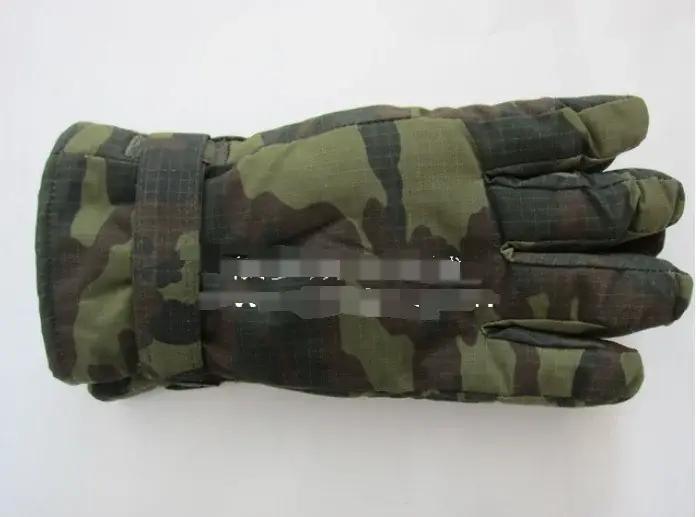 Gants hiver VKBO russe camouflage rayures croisées polaire coton fourrure épais chauds anti-vent