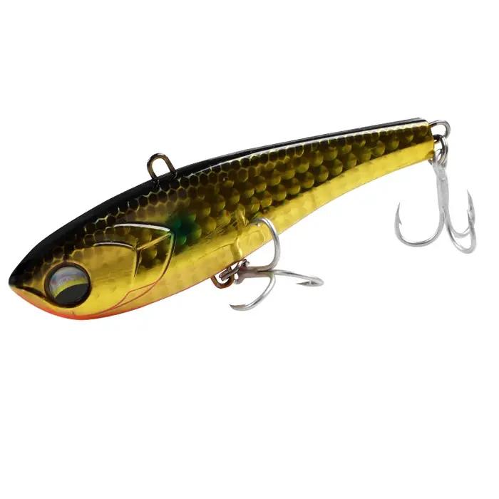 JOHNCOO 70mm/90mm leurres coulants par Vibration avec plaque de fer leurre de pêche VIB sans lèvres Wobbler