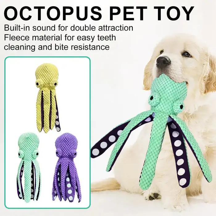 Jouet interactif en peluche poulpe pour animaux de compagnie
