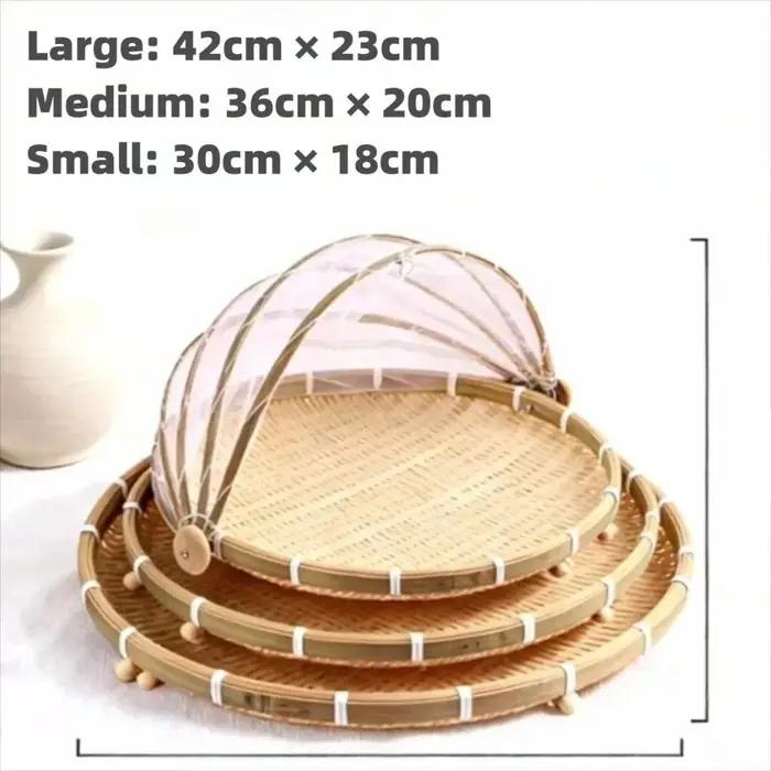 Conteneur alimentaire avec filet anti-moustiques, couvercle alimentaire anti-poussière, panier de service alimentaire, filet de protection pour pique-nique