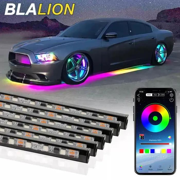 SEAMETAL voiture Flexible sous-éclairage bande LED sous-corps télécommande APP RGB néons lampe d'amb