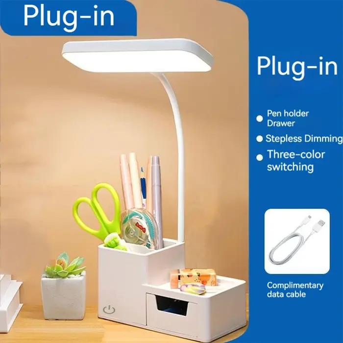 Tactile LED lampe de bureau 3 niveaux Dimmable veilleuse USB Rechargeable Protection des yeux pliable