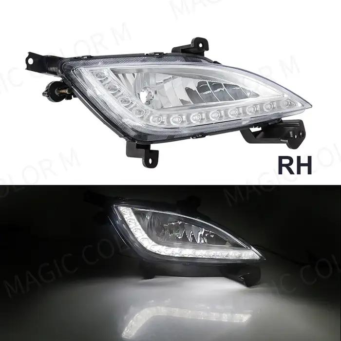 Pour Hyundai Elantra GT I30 2012 2013 2014 2015 2016 DRL couvercles antibrouillard feux diurnes voiture pare-chocs avant