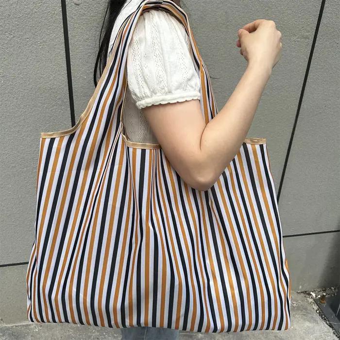 Sac d'épicerie écologique, sac à main réutilisable durable, sac de voyage imperméable, sac à bandoulière grande capacité, sac fourre-tout en tissu Oxford pour homme et femme, idéal pour les voyages, les courses et les occasions spéciales