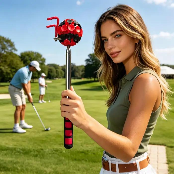 Ramasseur de balles de golf télescopique rétractable pour extérieur, terrain de sport, salle de sport, practice, tournoi, entraînement et match